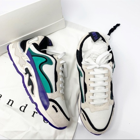 Sandro | Shoes | New Sandro Purple Teal Dad Flame Sneakers | Poshmark